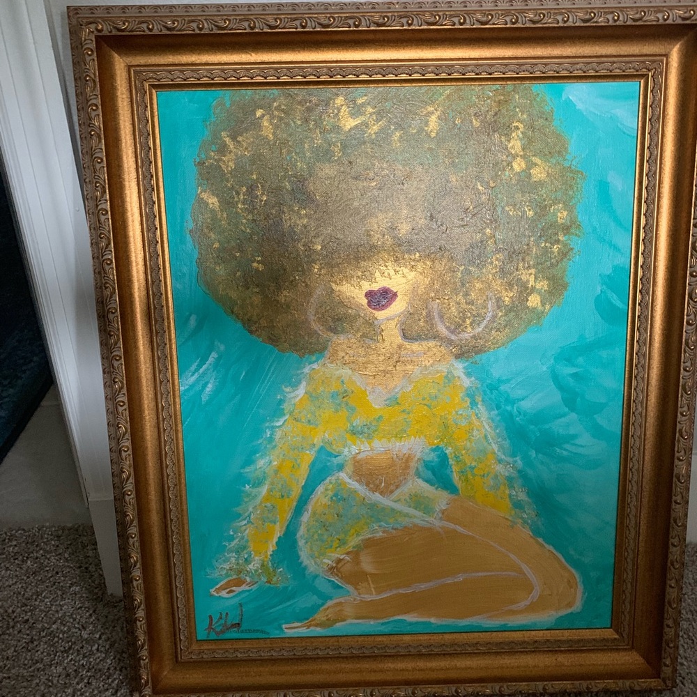 Original art oil on canvas with gold frame 🖼